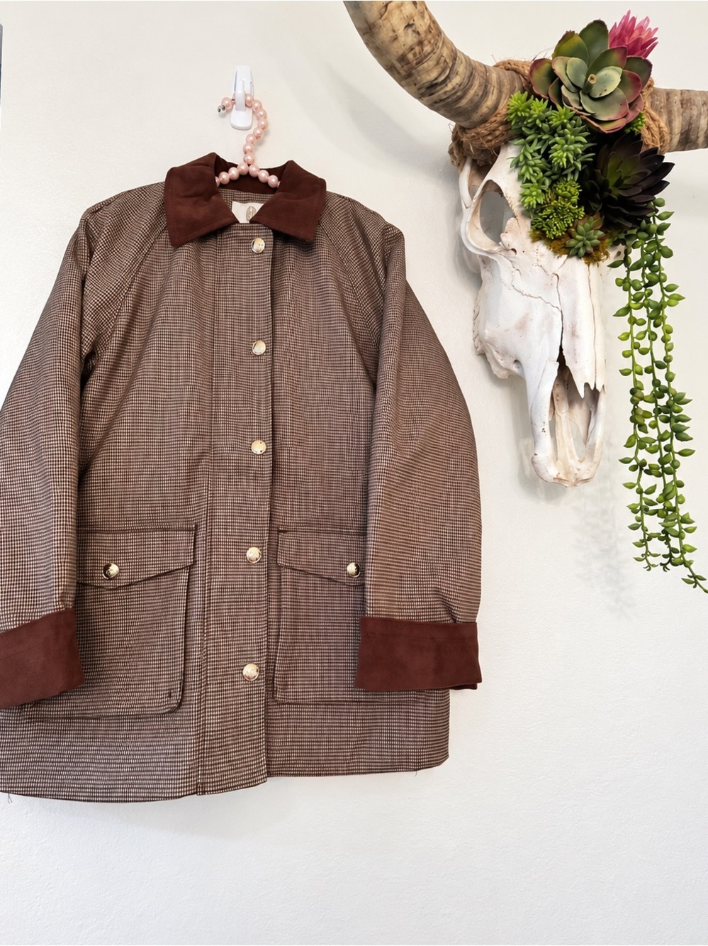 NWT House of Harlow Houndstooth Barn Jacket XS